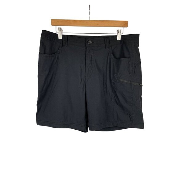 Eddie Bauer Womens Nylon Stretch Shorts Size 14 Black - Picture 1 of 5